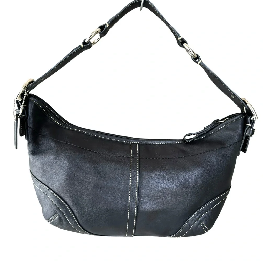 🆕 Coach Vintage Soho Leather Shoulder Bag Black